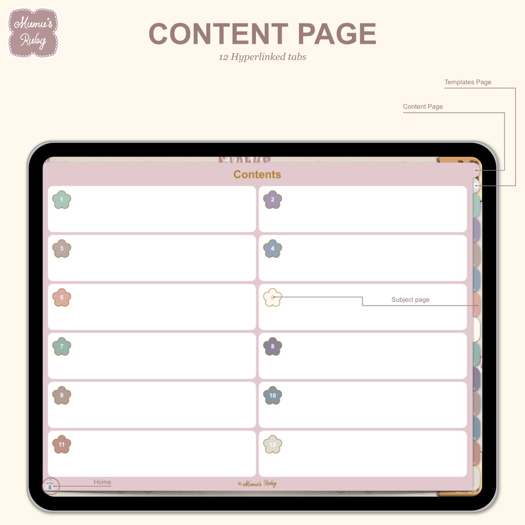 デジタルノート『Circus Ver.2』横向き PDF GoodNotes Notability Noteshelf