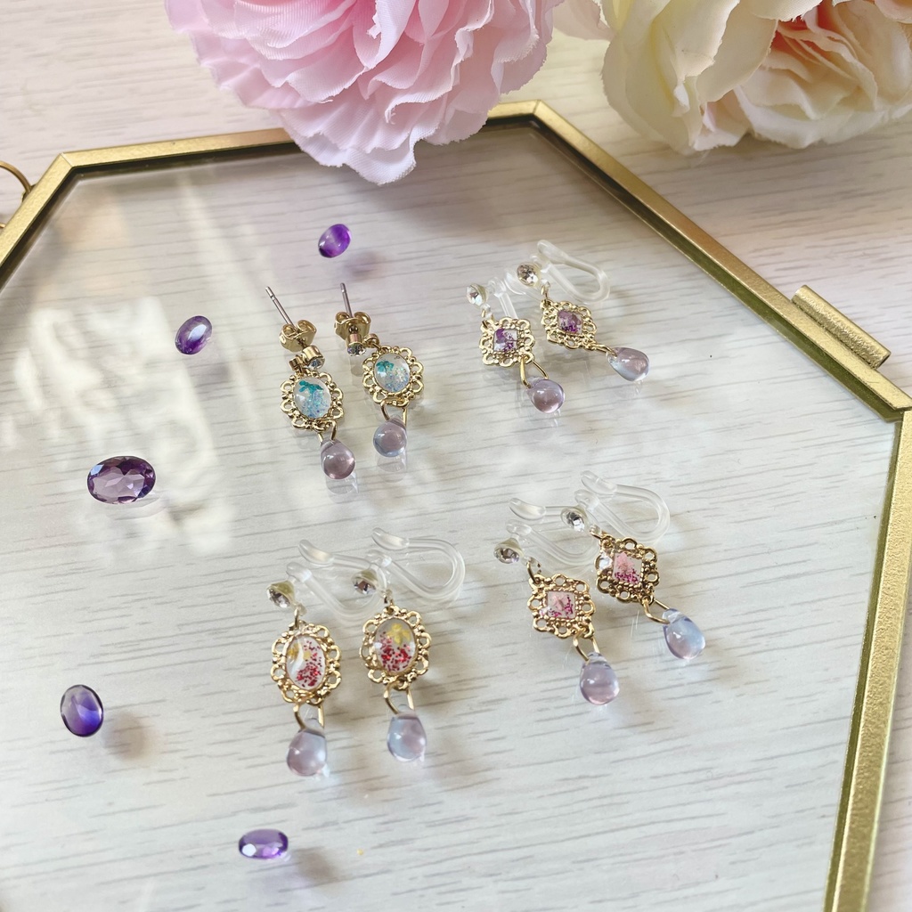 雷鳴のひとしずくピアス