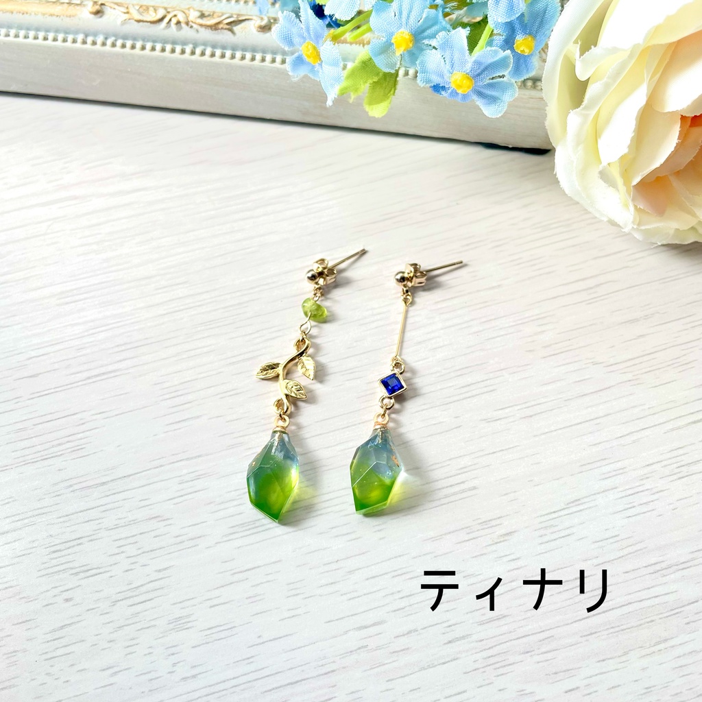 草木のアゲートピアス