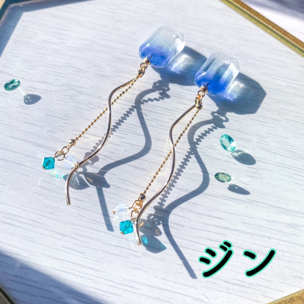 瞳の宝石ピアス・ネックレス-自由①-