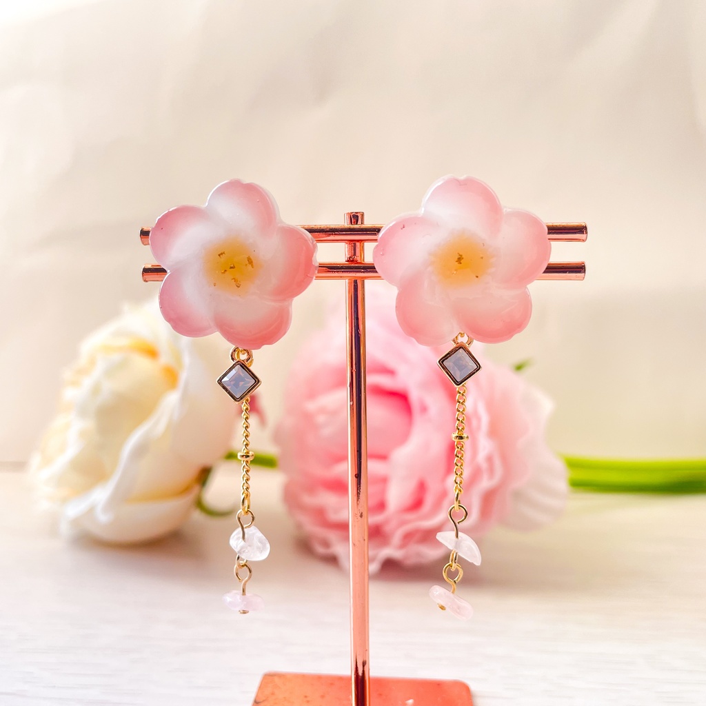 和菓子風耳飾り-四季-