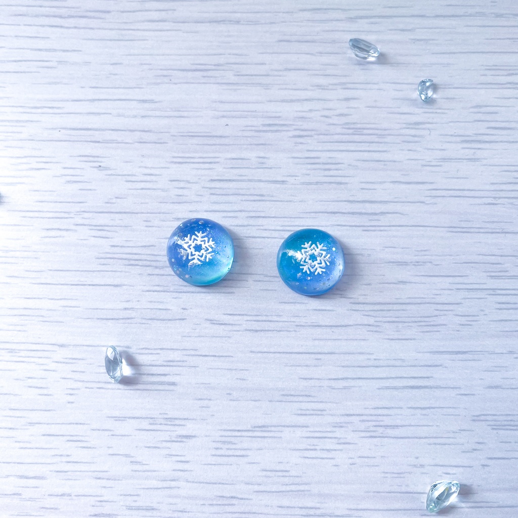 雪の結晶のストールクリップ