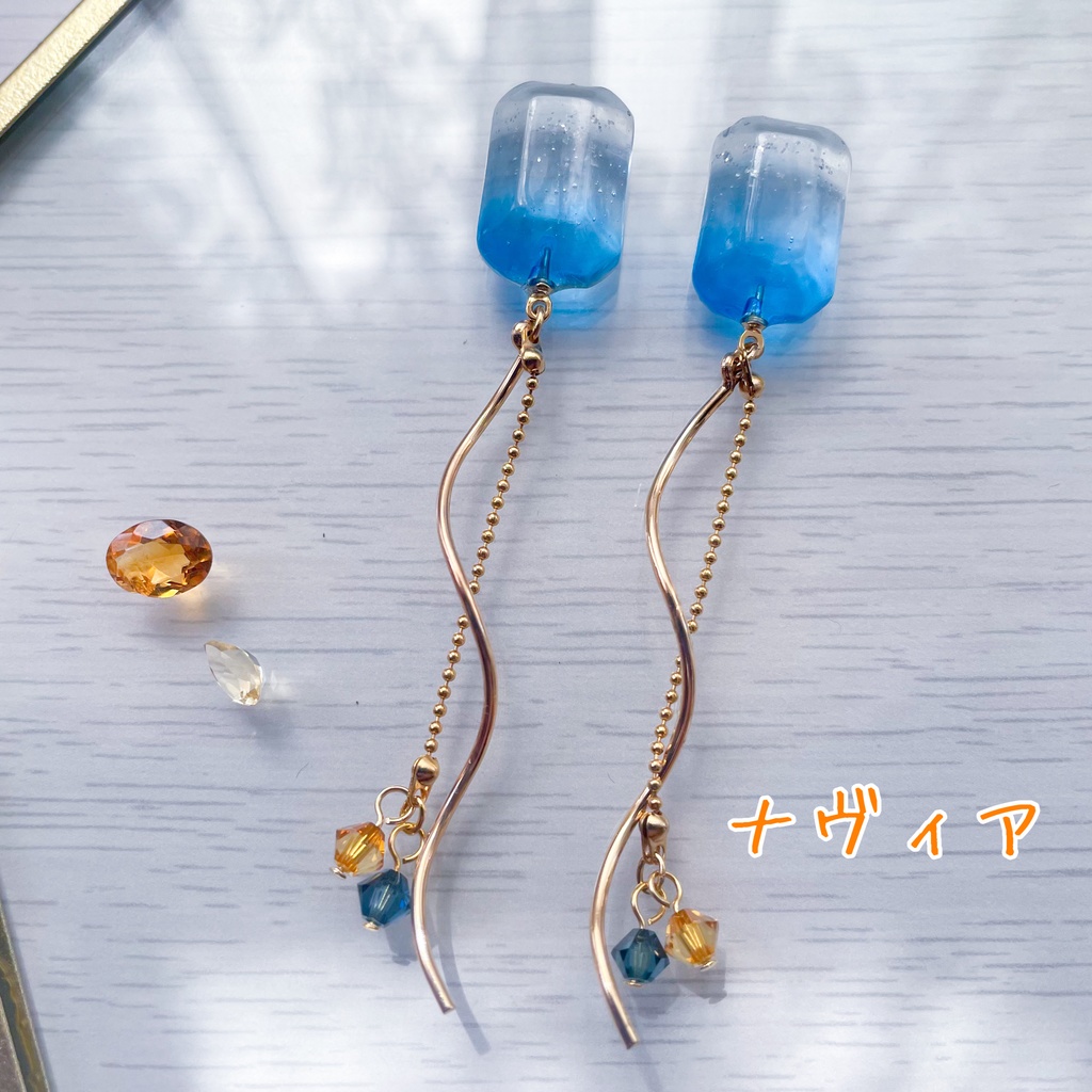 瞳の宝石ピアス・ネックレス-正義①-