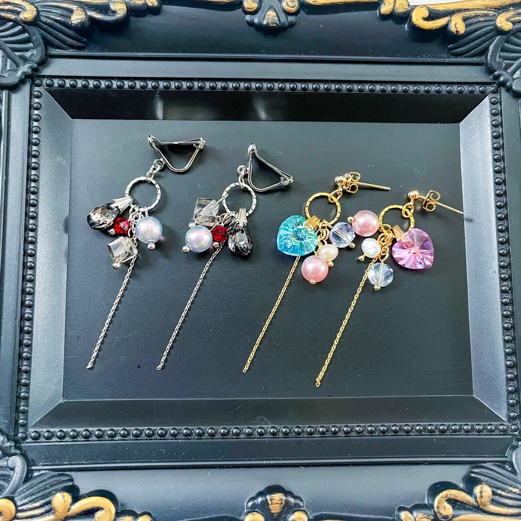 深海の煌めきピアス