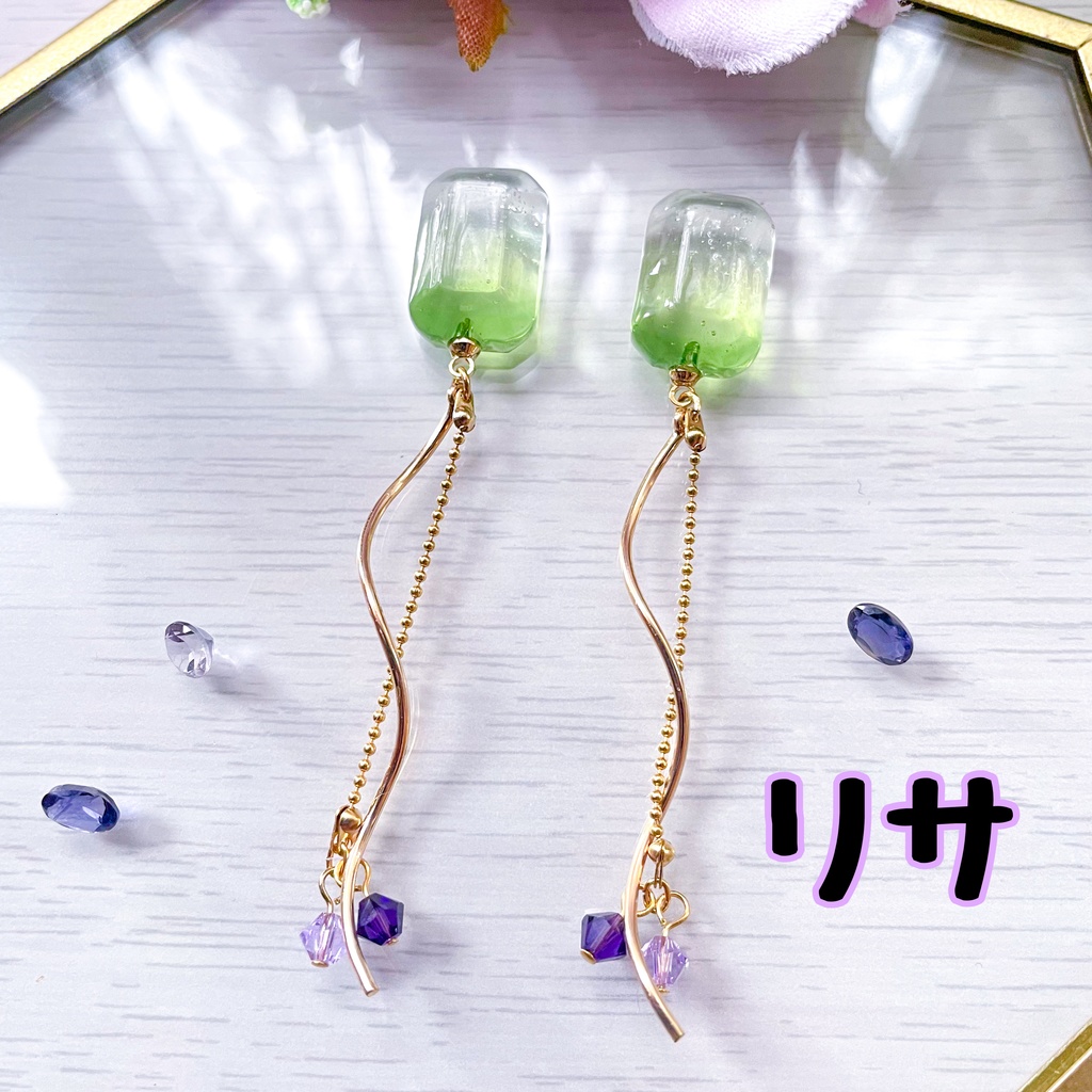 瞳の宝石ピアス・ネックレス-自由②-