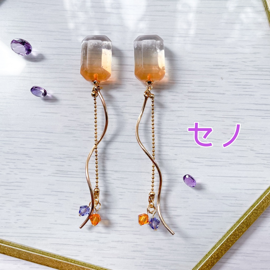 瞳の宝石ピアス・ネックレス-知恵②-