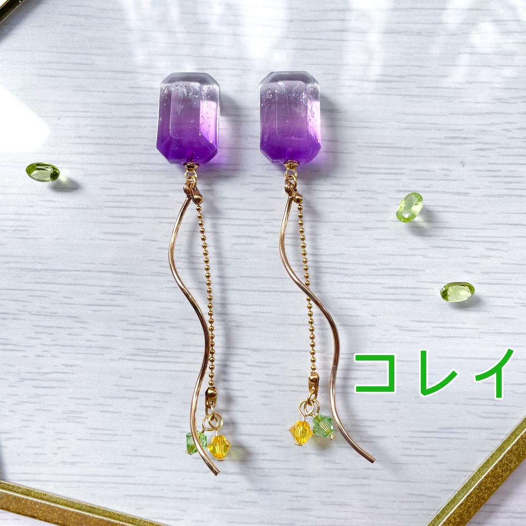 瞳の宝石ピアス・ネックレス-知恵②-