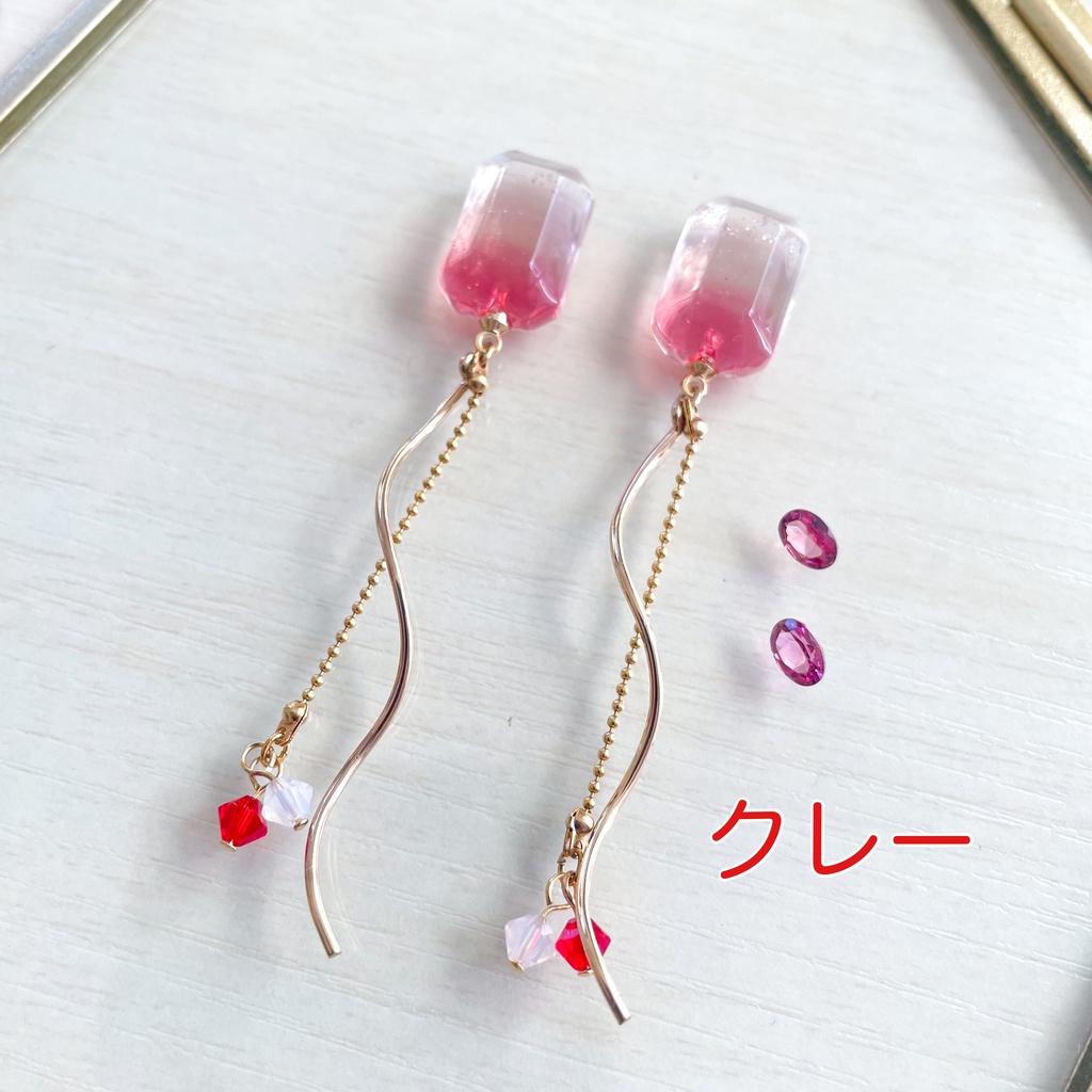 瞳の宝石ピアス・ネックレス-自由③-