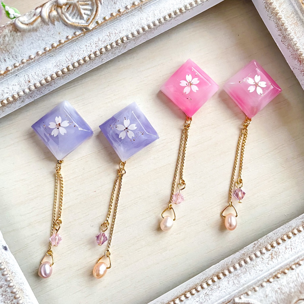 桜便りの耳飾り