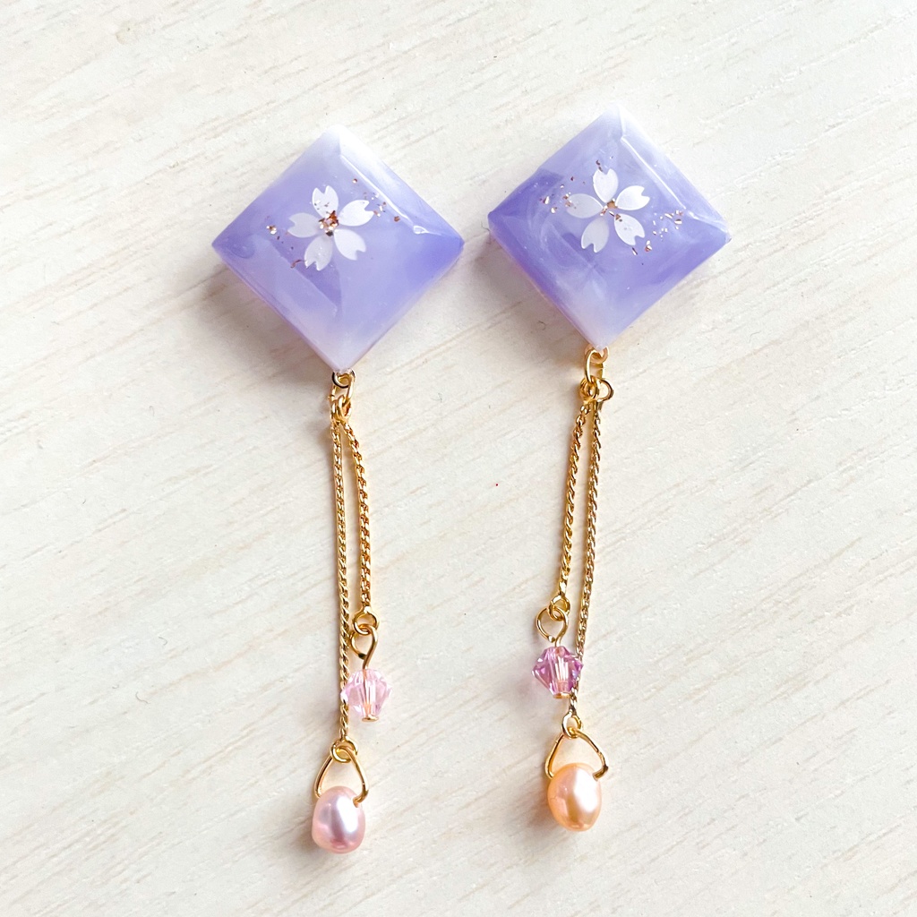 桜便りの耳飾り