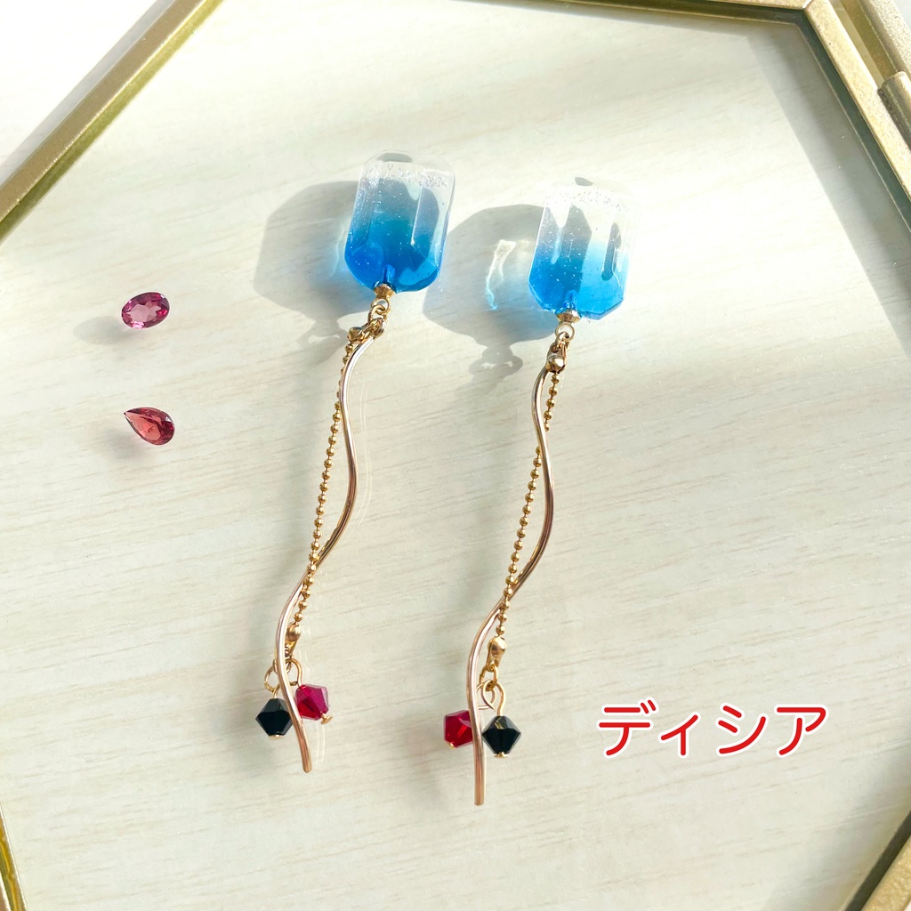 瞳の宝石ピアス・ネックレス-知恵③-