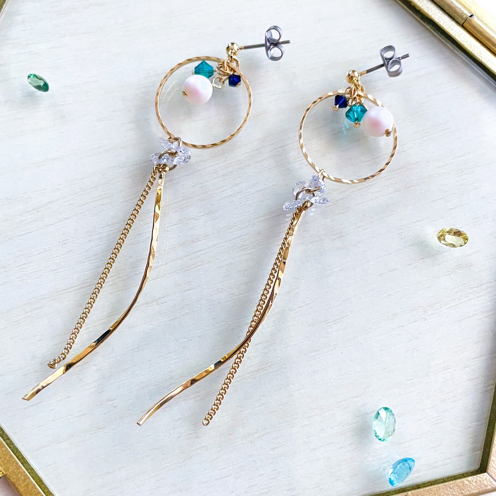 風の詩のピアス&ブレスレット