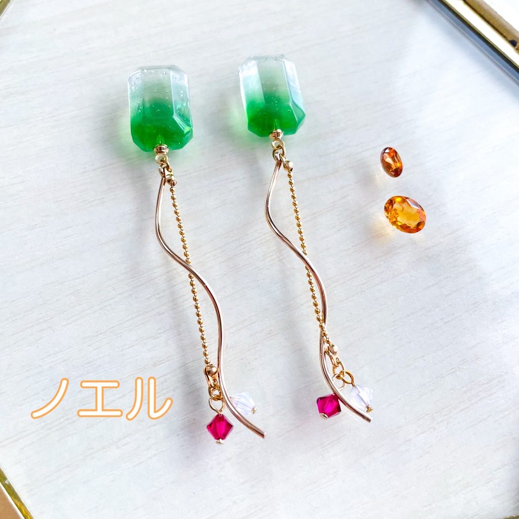 瞳の宝石ピアス・ネックレス-自由④-