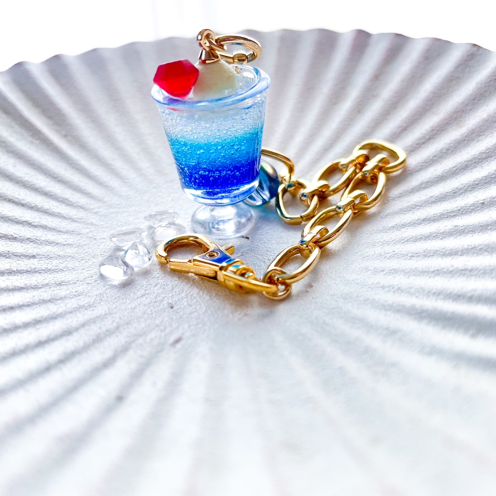 クリームソーダのバッグチャーム