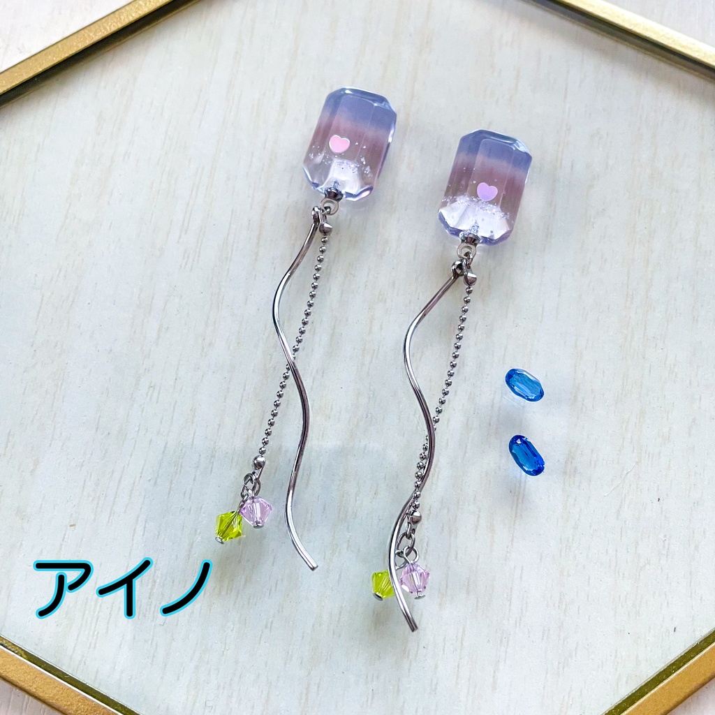 瞳の宝石ピアス・ネックレス-月夜①-