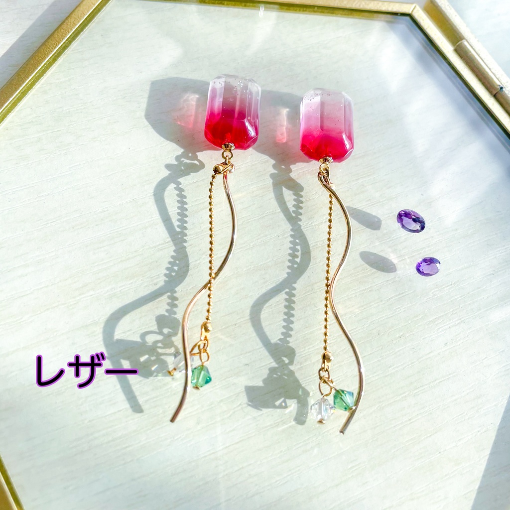 瞳の宝石ピアス・ネックレス-自由⑤-