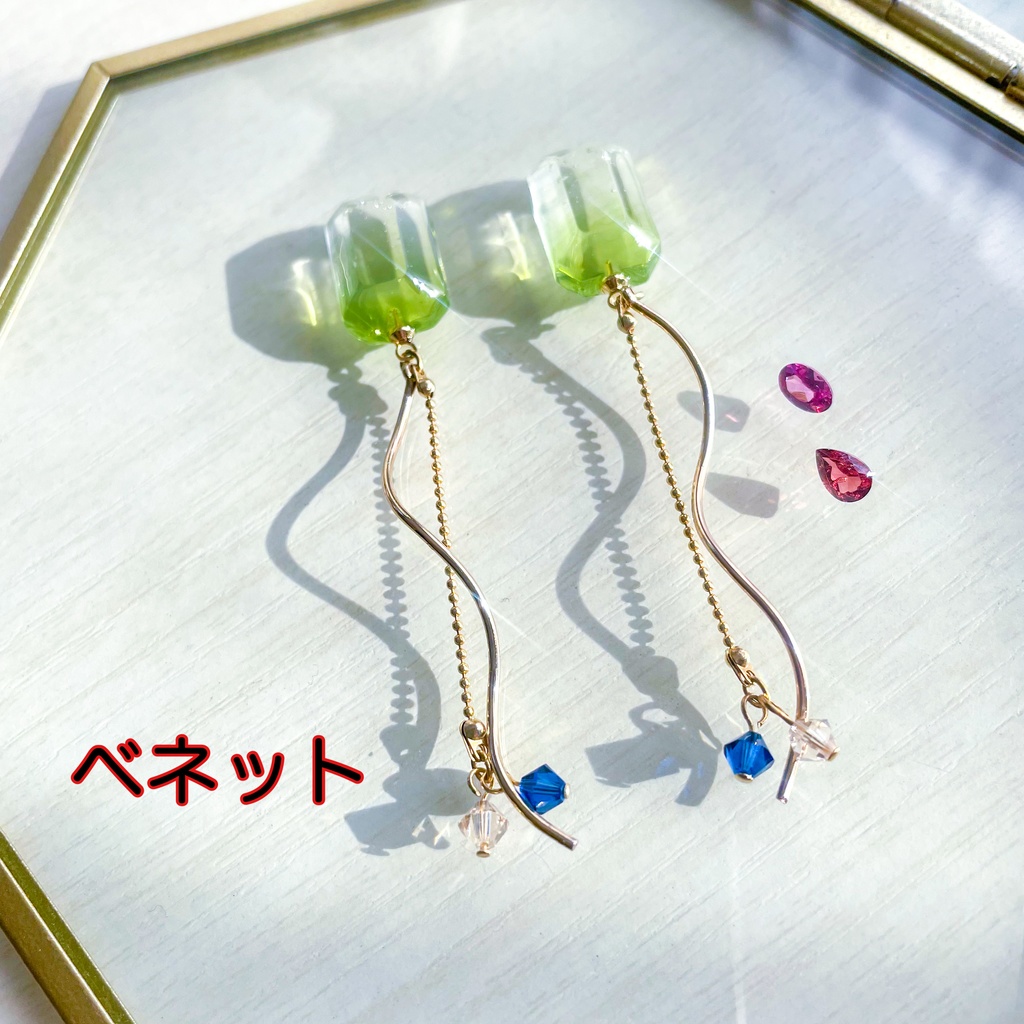 瞳の宝石ピアス・ネックレス-自由⑤-