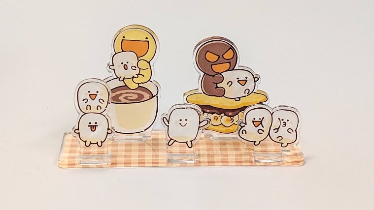 マシュマロショコラのアクリルジオラマ