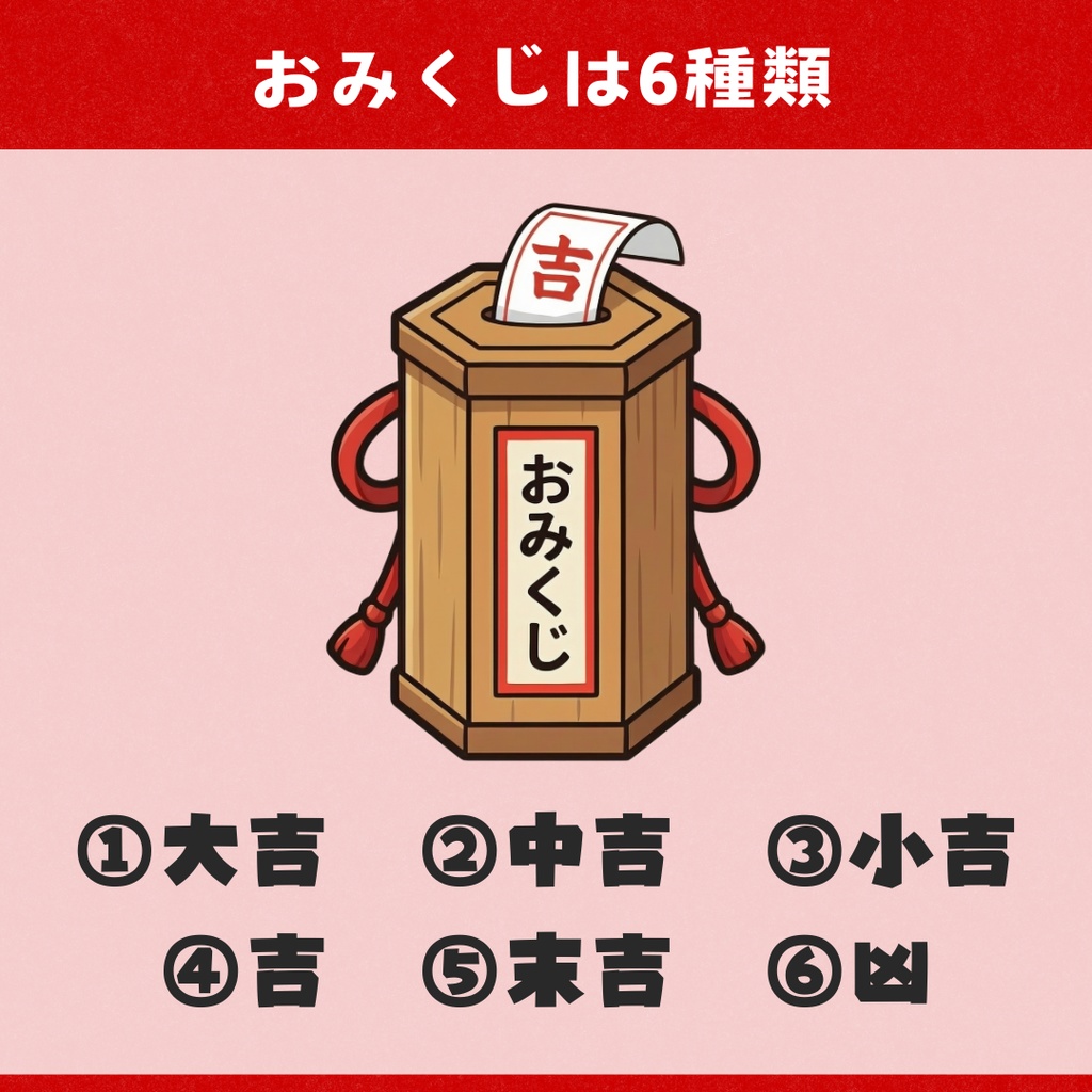 【OBS対応】動く!遊べる!おみくじ【小物素材】