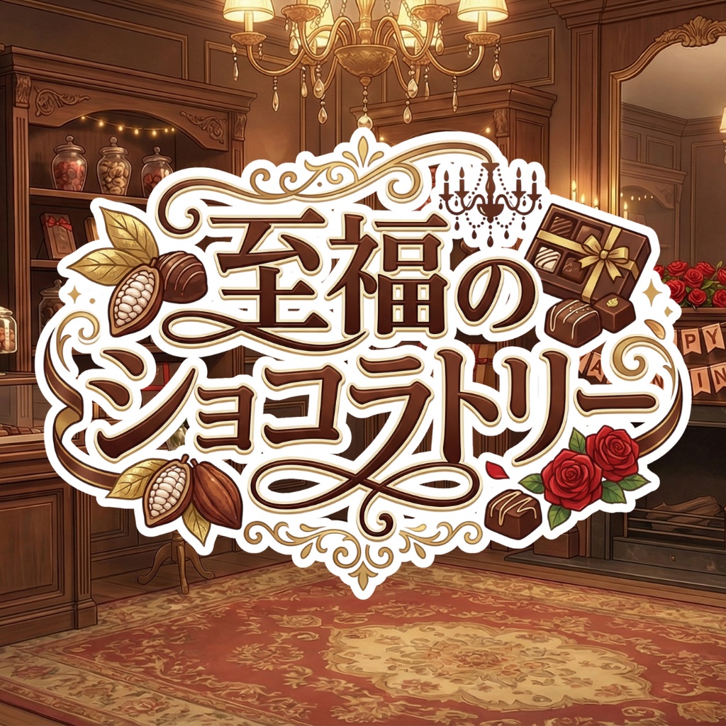 【配信用小物+背景】至福のショコラトリー