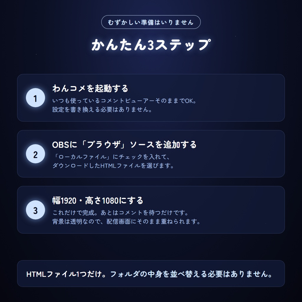 【わんコメ連動】ことのは星図 - コメントが星座になるオーバーレイ