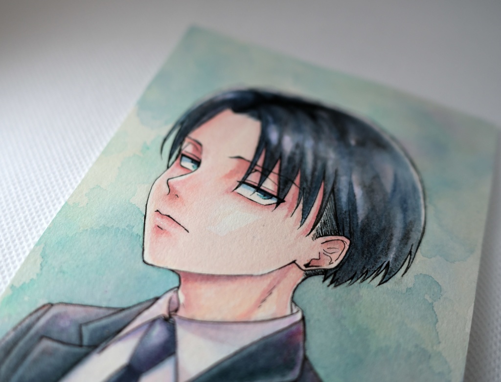 アナログイラスト ポストカード【スーツ】