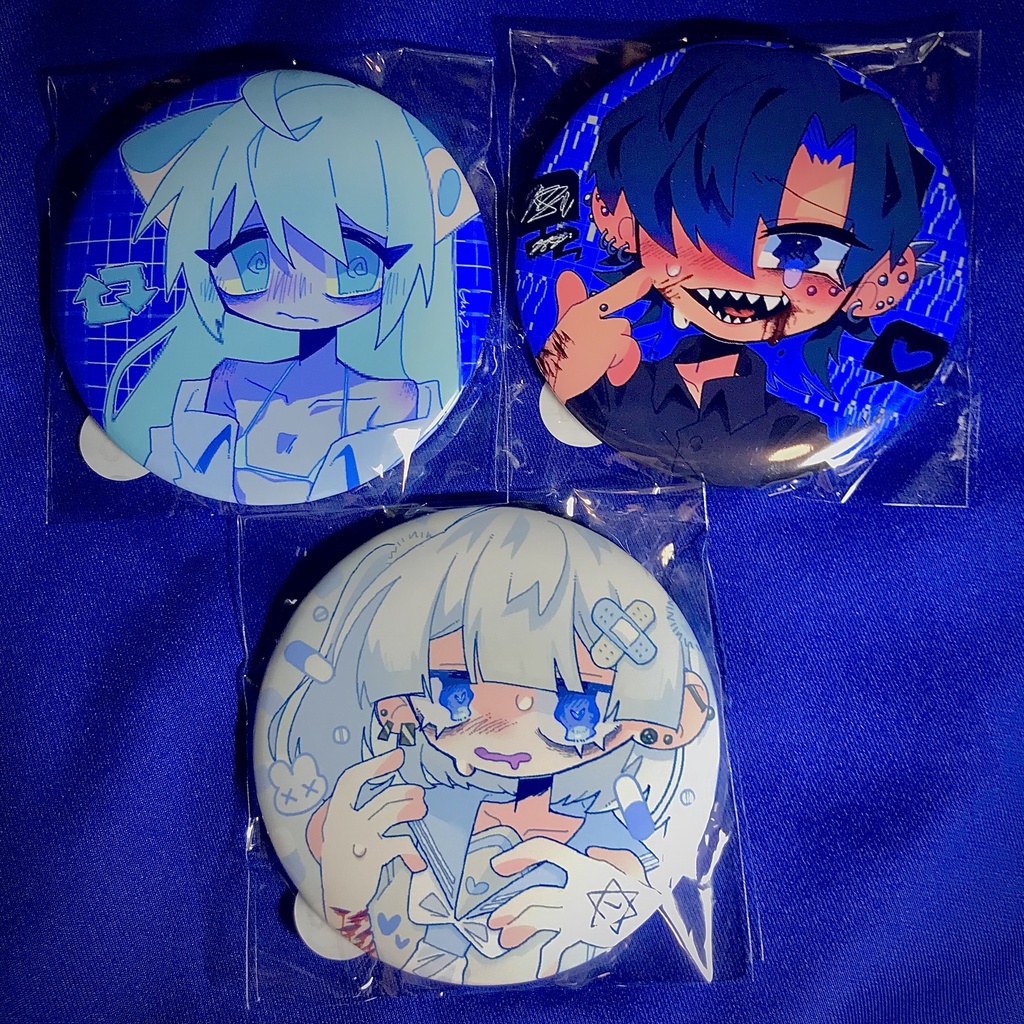 Blue💙yamikawaii缶バッジ