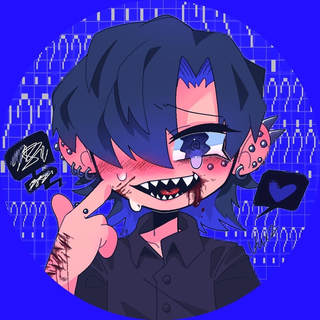 Blue💙yamikawaii缶バッジ