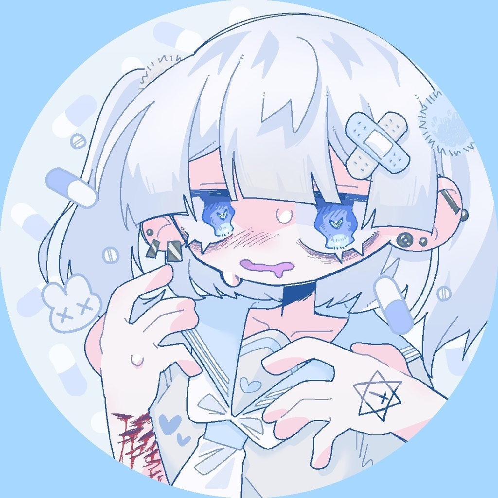 Blue💙yamikawaii缶バッジ