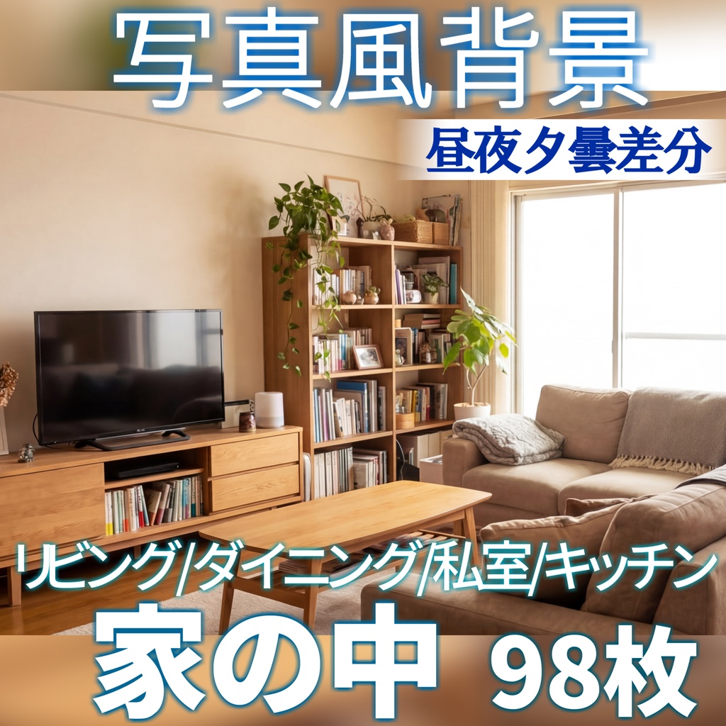 【ショップ開設30%割引!】家の中背景写真風素材98枚【昼夜夕曇差分】【TRPG背景素材/CoC/ゲーム素材/背景写真/背景イラスト】