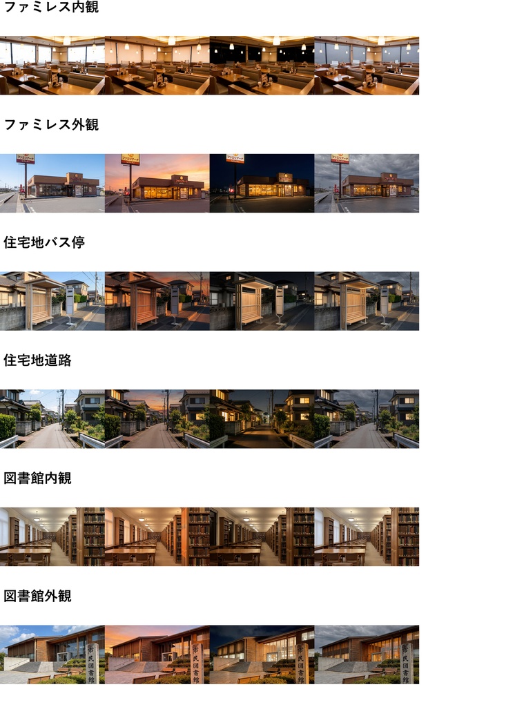 【ショップ開設40%割引!】街の中背景写真風素材107枚【昼夜夕曇差分】【TRPG背景素材/CoC/ゲーム素材/背景写真/背景イラスト】