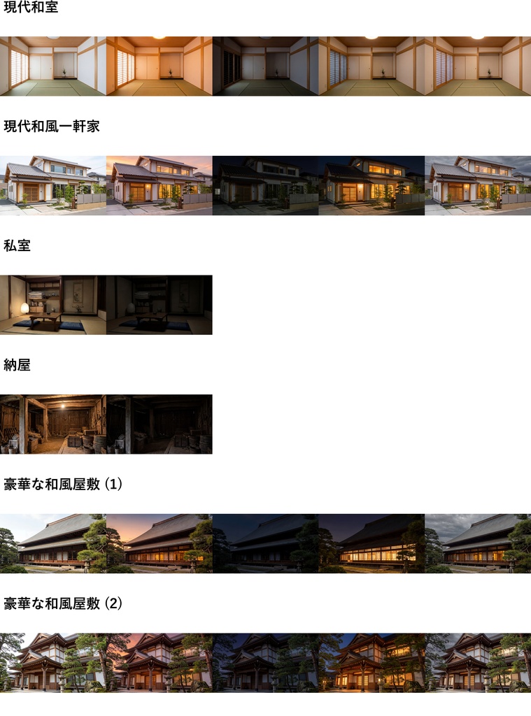 【ショップ開設40%割引!】和風家/和室背景写真風素材80枚【昼夜夕曇差分】【TRPG背景素材/CoC/ゲーム素材/背景写真/背景イラスト】