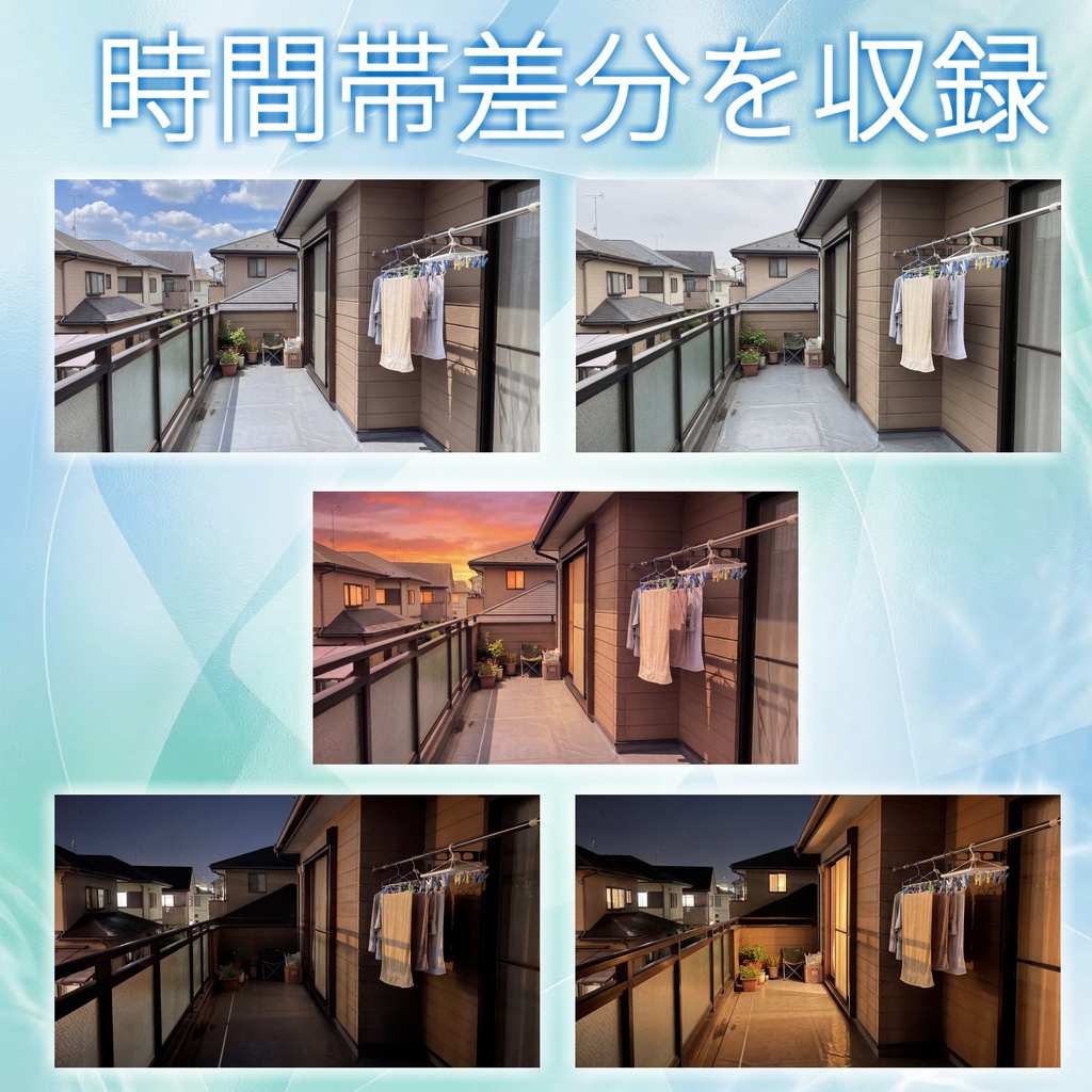 【1週間期間限定配布!】ベランダ背景イラスト【TRPG背景素材/CoC/ゲーム素材/背景写真/背景イラスト】【昼夜夕曇差分】