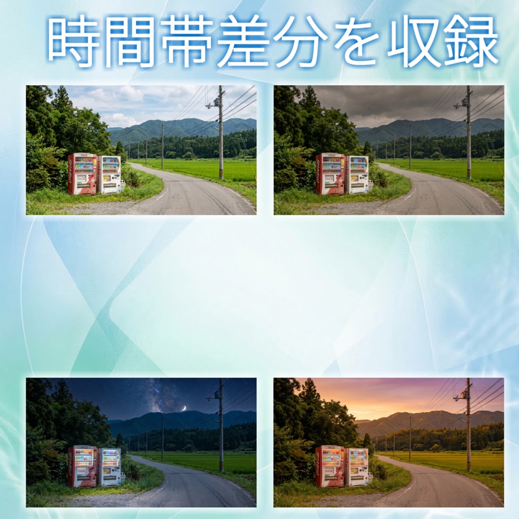 【ショップ開設記念無料!】田舎道背景イラスト【TRPG背景素材/CoC/ゲーム素材/背景写真/背景イラスト】【昼夜夕曇差分】