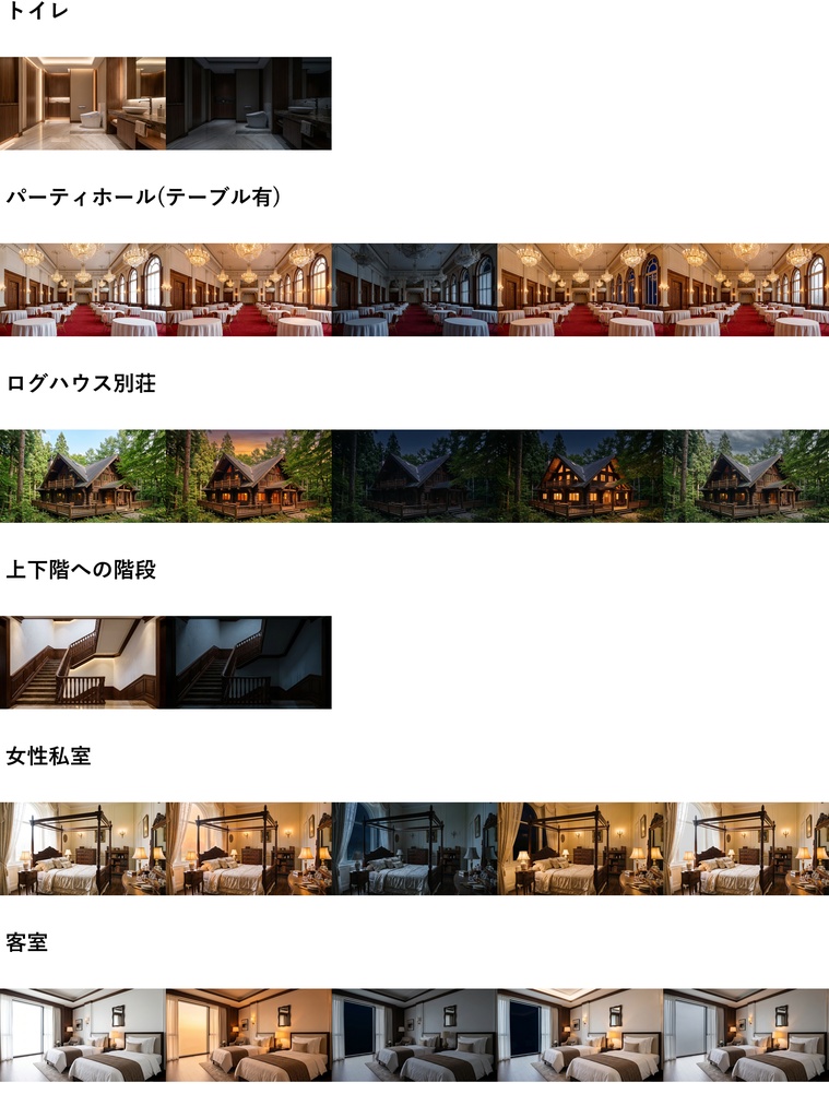 【ショップ開設30%割引!】屋敷・別荘背景写真風素材154枚【昼夜夕曇差分】【TRPG背景素材/CoC/ゲーム素材/背景写真/背景イラスト】