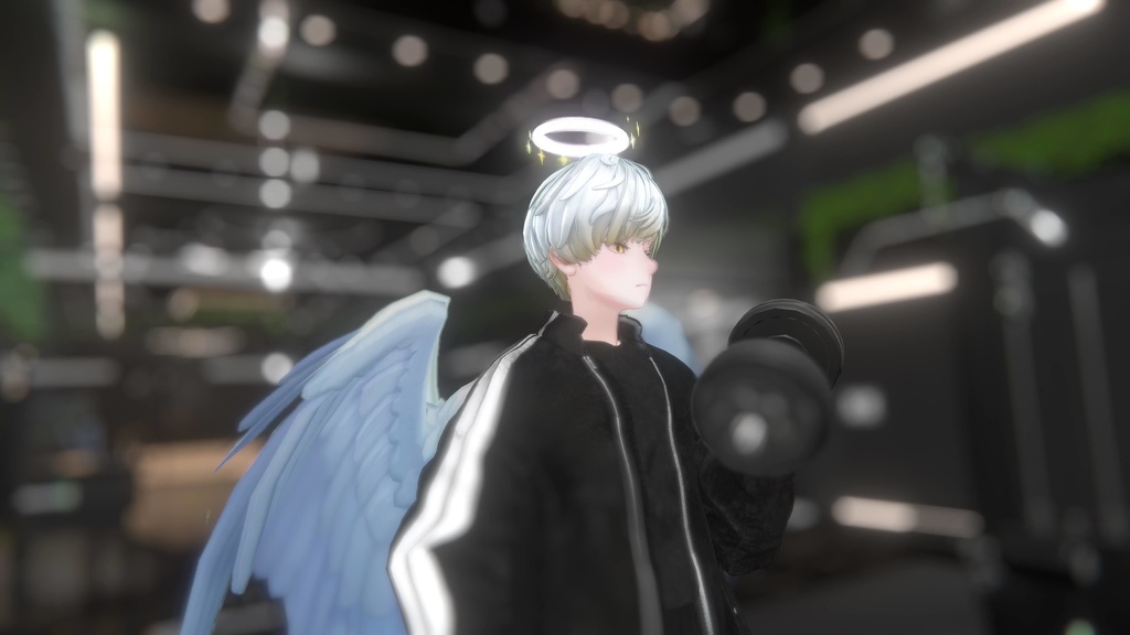 動く シンプル天使ヘイロー (MA設定済み)