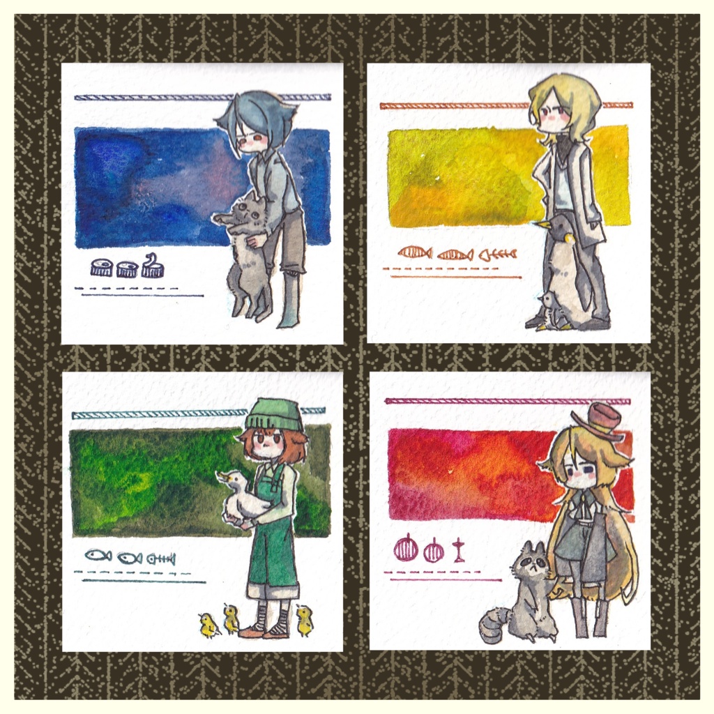 【ミニ原画】探索者と動物