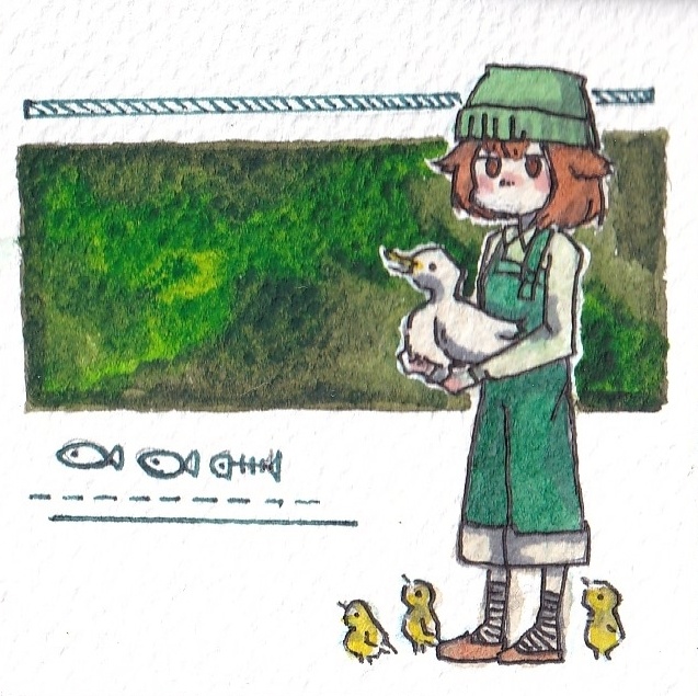 【ミニ原画】探索者と動物