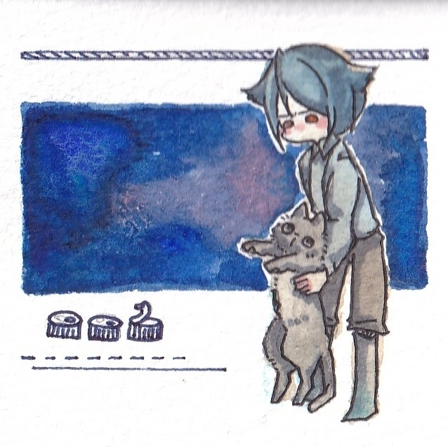 【ミニ原画】探索者と動物