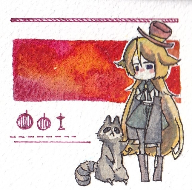 【ミニ原画】探索者と動物