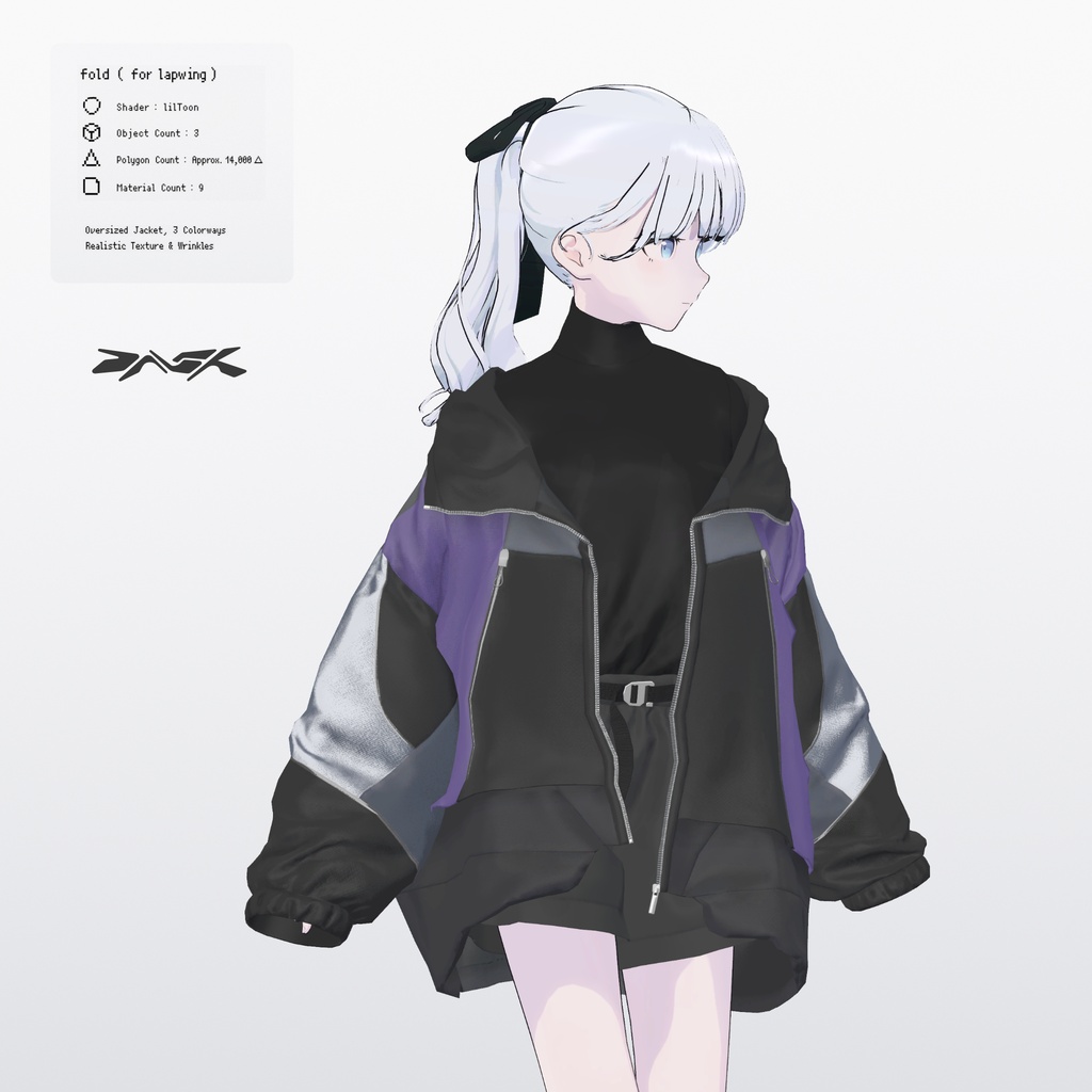 「fold」3D衣装モデル(lapwing、Marycia対応)