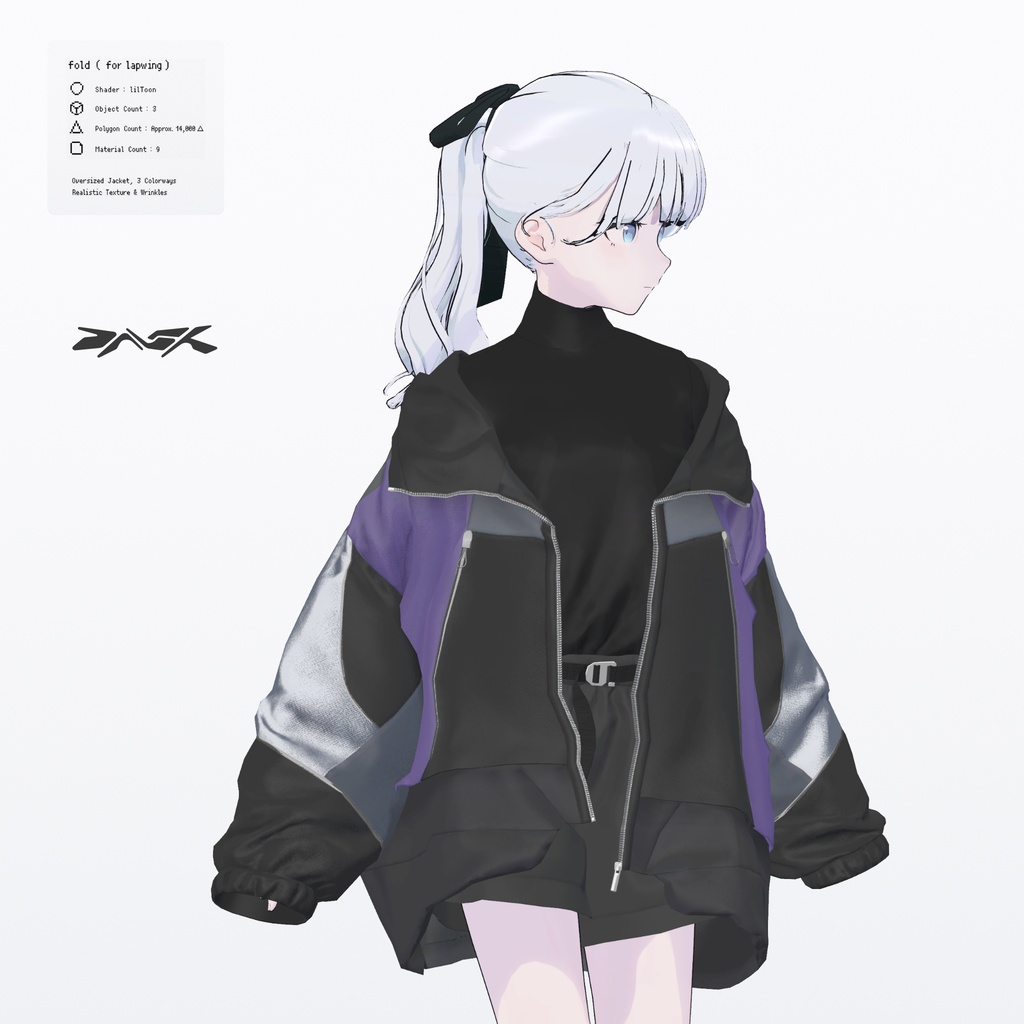 「fold」3D衣装モデル(lapwing、Marycia対応)