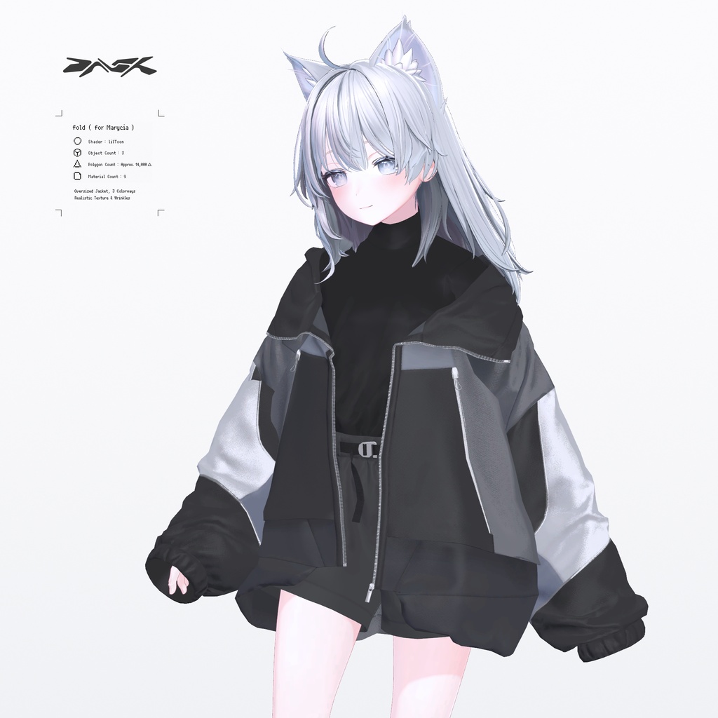 「fold」3D衣装モデル(lapwing、Marycia、しなの対応)