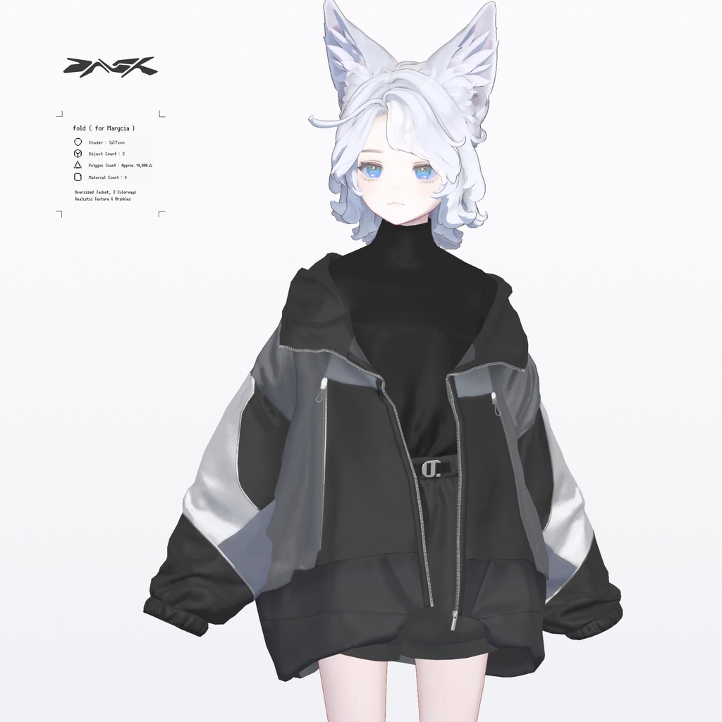「fold」３D衣装モデル（lapwing、Marycia対応）