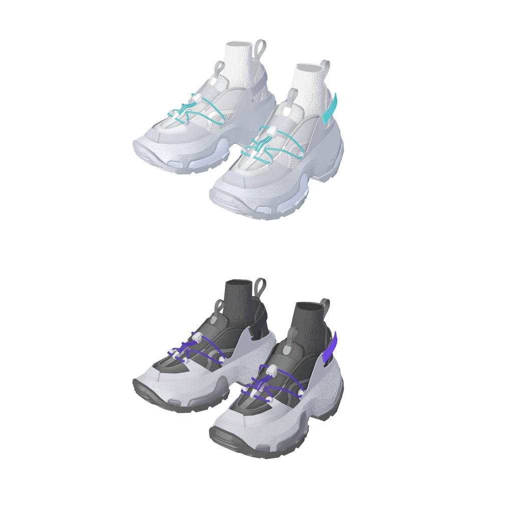 「nexyr」3D衣装(シューズ)モデル(lapwing、Marycia対応)