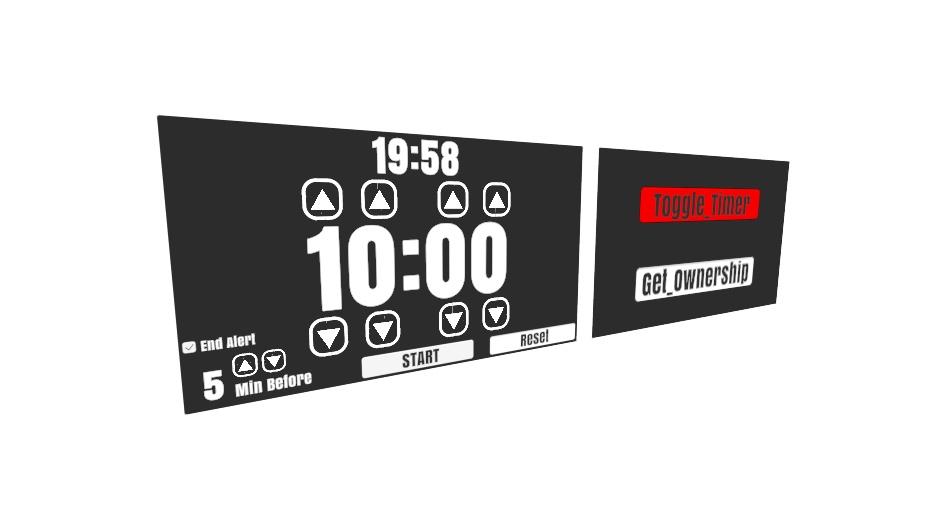 【VR/Desktop対応】手に追従する同期タイマーギミック