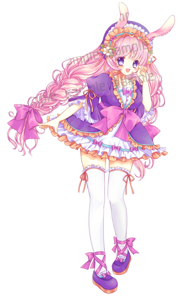 うさみみのドレス少女