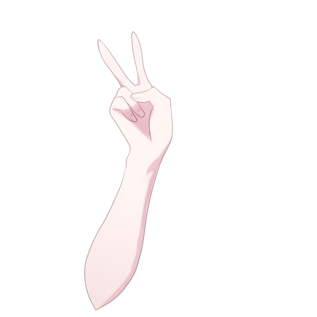 vtuber素材 ピースの手