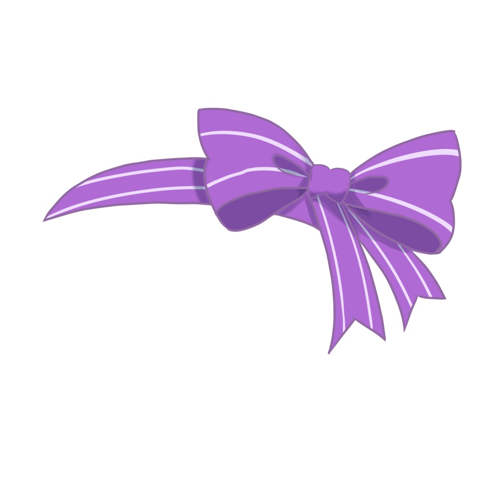 【VTuber向け】シンプルなリボンカチューシャ Vtuber素材【商用利用OK】