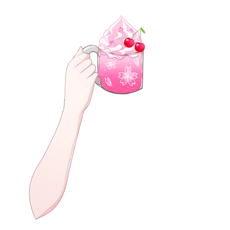 【Vtuber素材】さくらんぼのドリンク素材